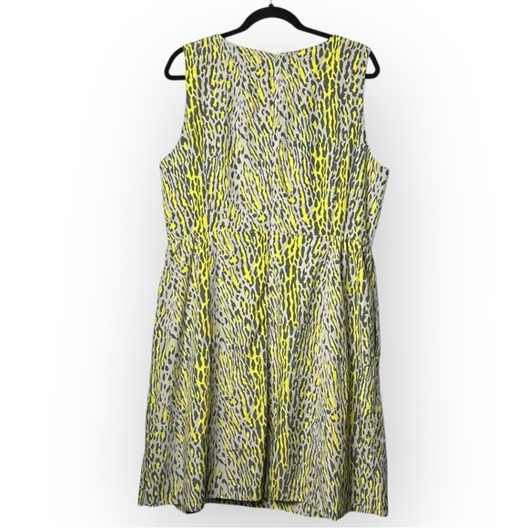 Gap Sleeveless Grey & Neon Leopard Dress 16 - Picture 2 of 9